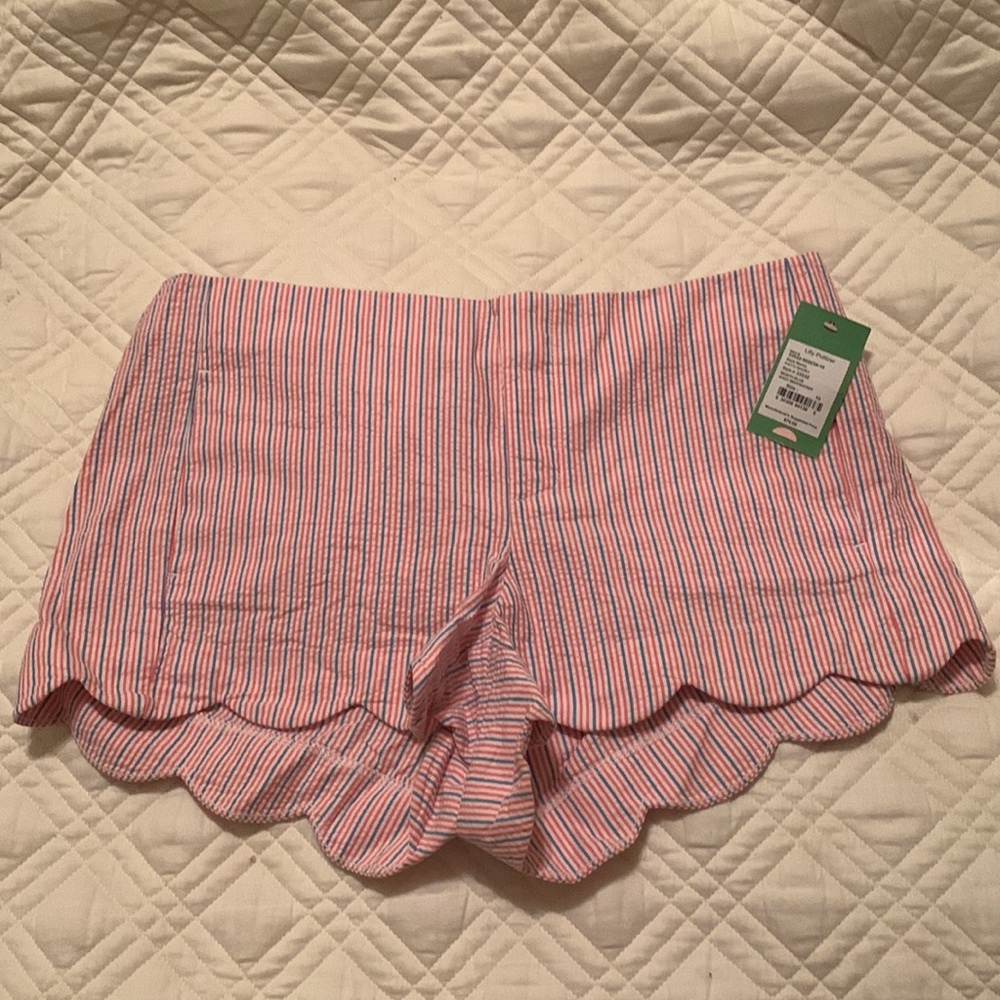 Lily Pulitzer Seersucker Patti Shorts NWT size 10